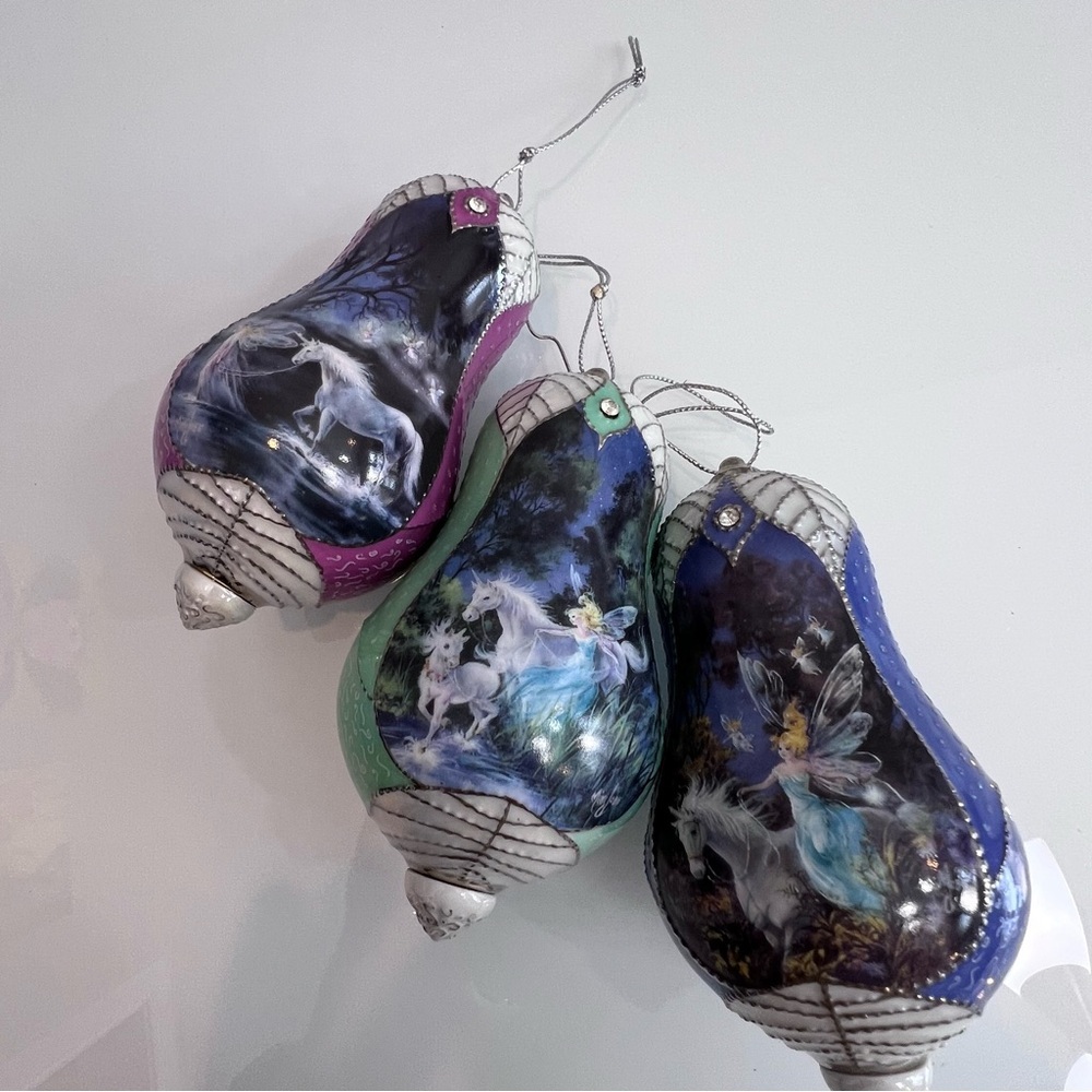 Mimi Jobe's Fairyland Heirloom porcelain ornaments from The Bradford Editions